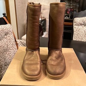 Metallic Gold Classic Tall Uggs